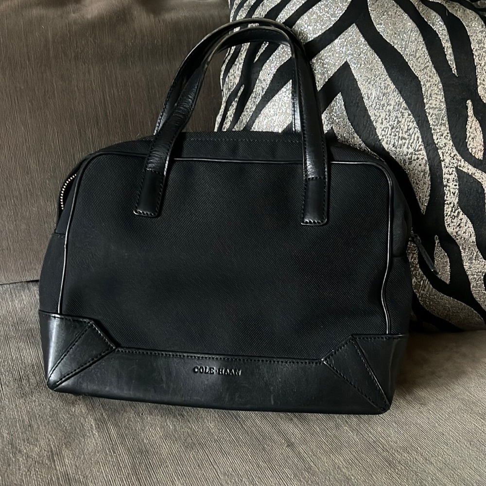 Cole Haan vintage small leather and canvas purse bag
